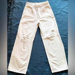 NWOT Women's Wide Leg Distressed Jeans